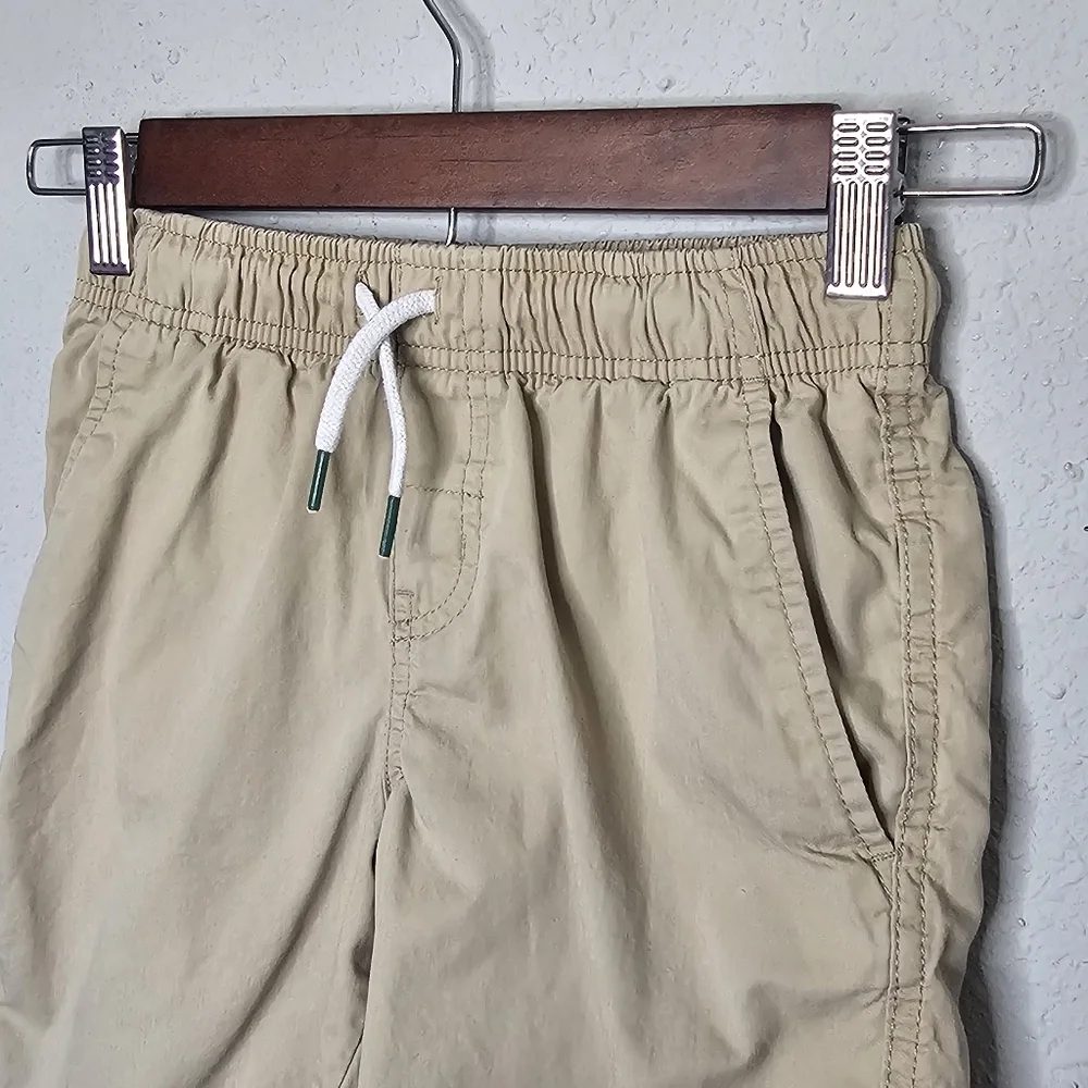 Cat & Jack Boys Small‎ 6/7 Khaki Shorts Elastic Drawstring Waist Preppy Casual